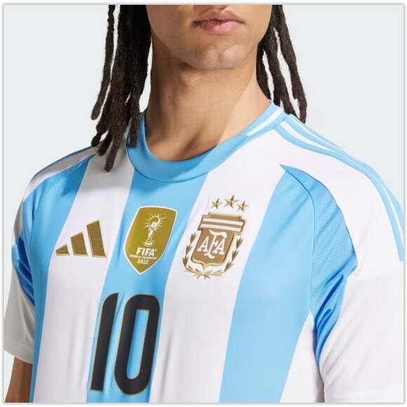NWT Adidas Men's Argentina 2024 MESSI #10 Home Soccer Jersey SLIM FIT IX7790,XXL - Picture 3 of 9